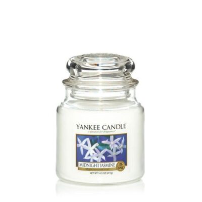 Midnight jasmine candela di Yankee Candle giara media