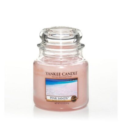Pink Sands candela di Yenkee Candle giara media