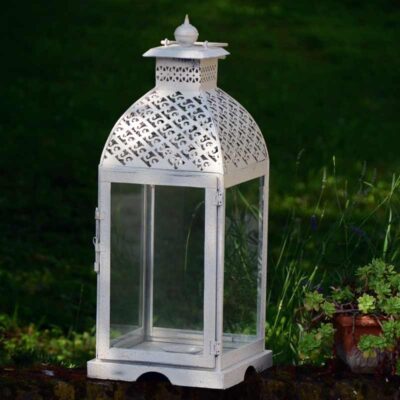 Lanterna in metallo per candela