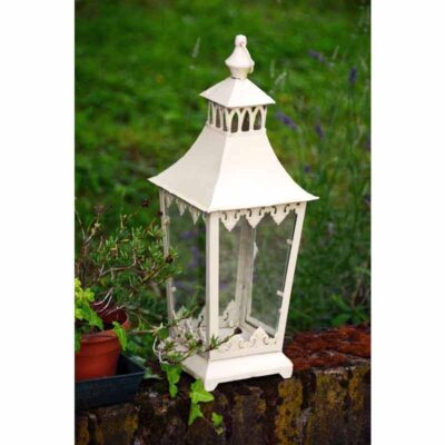 Lanterna metallo avorio piccola