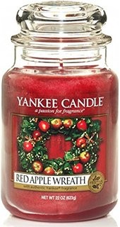 Red Apple Wreath candela di Yankee Candle giara grande