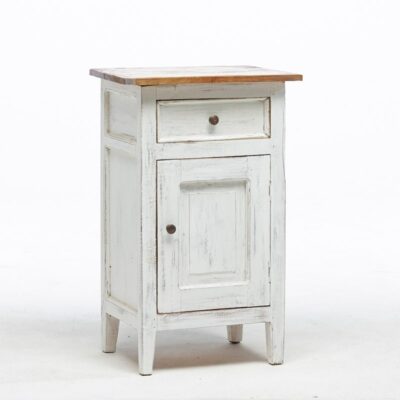 Comodino shabby chic legno massello