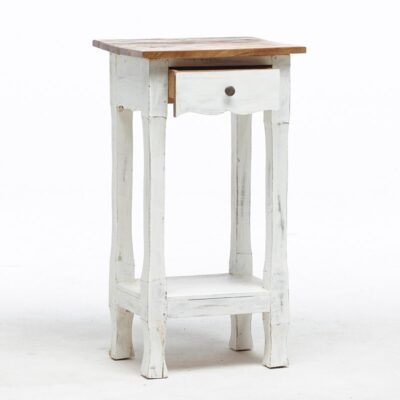 Tavolino shabby chic per telefono o per pianta