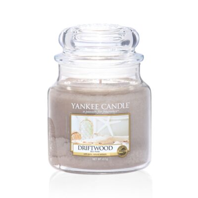 Driftwood candela di Yankee Candle giara media