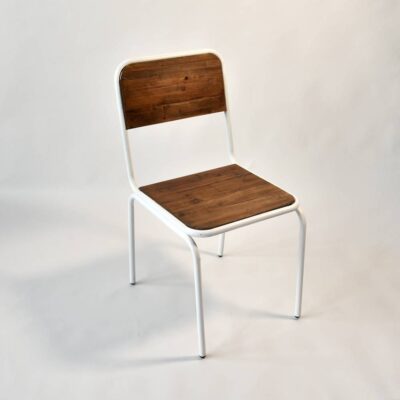 sedia industrial bianca